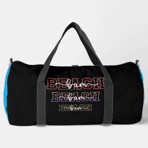Strandbum-Stapeltext-Design Duffle Bag