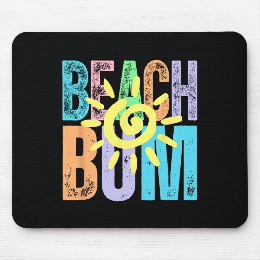 Strandbummler Distressed Sommerurlaub Strandleben Mousepad (Vorne)