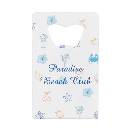 Strandclub-Geburtstag Geldbeutel Flaschenöffner (Vorderseite)
