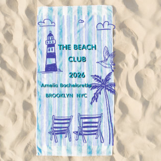 Strandclub-Themen-Junggesellinnen-Abschiedsparty Strandtuch