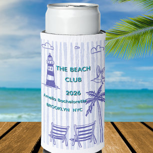 Strandclub-Themen-Junggesellinnenabschied Selters Dosenkühler