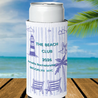 Strandclub-Themen-Junggesellinnenabschied Selters Dosenkühler