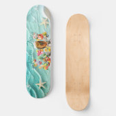 Strandcocktail Tropische Früchte Ozeanwache Starfi Skateboard (Vorderseite)