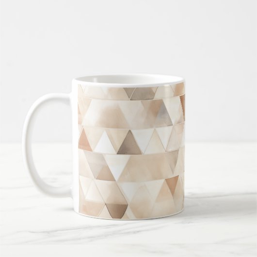 Strandcreme-Dreiecke Kaffeetasse (Links)