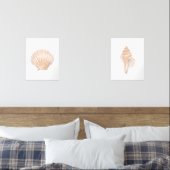 Stranddekor mit Aquarellwasser-Muschel Bilderwand Sets (Schlafzimmer)