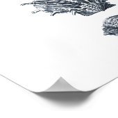 Stranddekoration mit grauen Muscheln #8 Poster (Ecke)