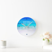 Stranddekoration Sea Blue Summer Sun Runde Wanduhr (Zuhause)