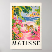 Stranddekoration, Tiger Art Print, rosa Dopamin Ar Poster (Vorne)