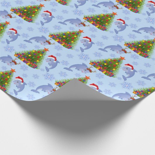Stranddelphin Geschenkpapier (Ecke)