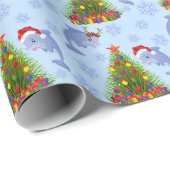 Stranddelphin Geschenkpapier (Rolleneckpunkt)