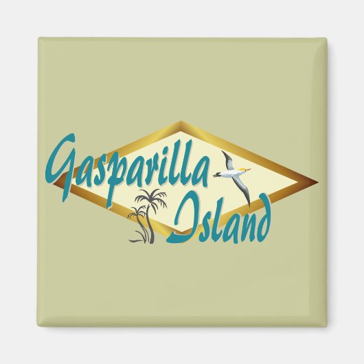 Stranddesign auf Gasparilla Island Florida Magnet (Vorne)