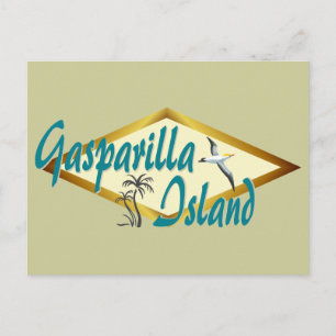 Stranddesign auf Gasparilla Island Florida Postkarte