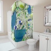 Stranddesign Duschvorhang (Beispiel)