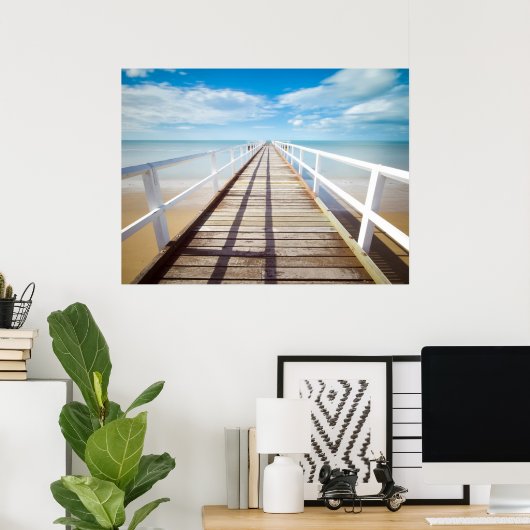 Stranddock Ocean Print Poster Artwork Mural (Heimbüro)