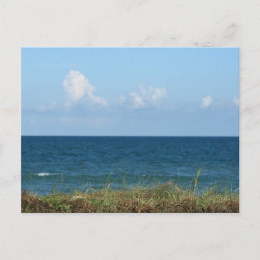 Stranddune mit blauem Wasser und Himmel, Florida Postkarte (Vorderseite)