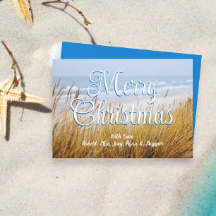 Stranddünen Frohe Weihnachten Flachkarten