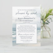 Stranddusche mit Foto zum Geburtstag Einladung (Stehend Vorderseite)