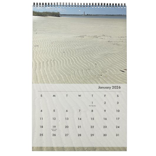 Strände an der Ostküste von Florida Kalender (Jan 2026)