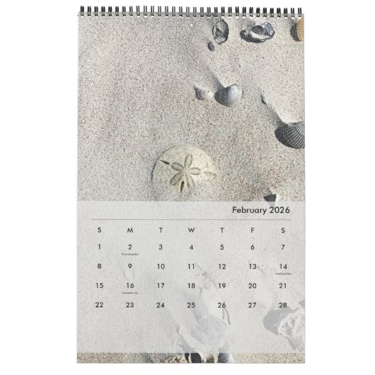 Strände an der Ostküste von Florida Kalender (Feb 2026)