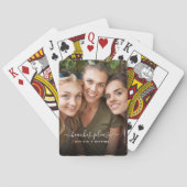 Strände bitte Mädchen-Wochenende-Ausflug-Foto Spielkarten (Rückseite)