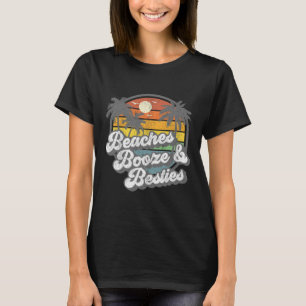 Strände Boost and Besties Funny Retro 70er Beach W T-Shirt