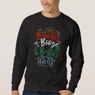 Strände Boost and Besties Seattle Summer Washingto Sweatshirt