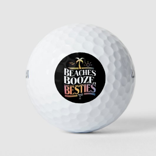 Strände Booze & Besties Kokospalmen Sommer Golfball (Vorderseite)