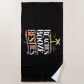 Strände Booze & Besties Kokospalmen Sommer Strandtuch (Vorderseite)