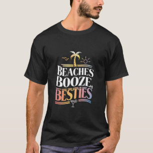 Strände Booze & Besties Kokospalmen Sommer T-Shirt