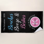 Strände, Booze & Besties Strandtuch (Vorderseite)