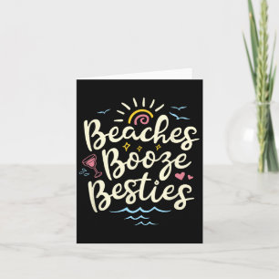 Strände Booze Besties Summer Best Friend Girl's Karte