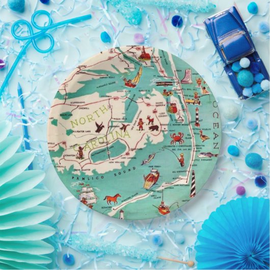 Strände der Außenbanks Pappteller (Party)