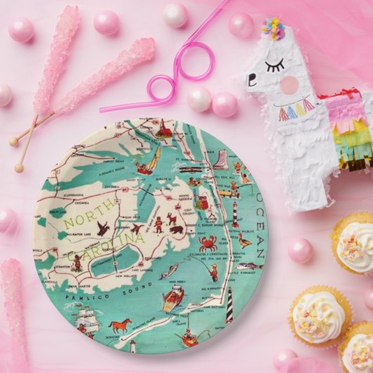 Strände der Außenbanks Pappteller (Party)