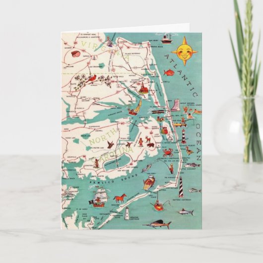 Strände der Außenkarte Karte (Vorderseite)