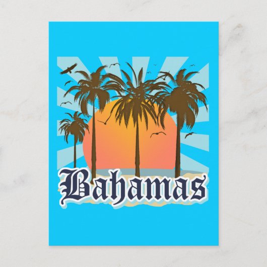Strände der Bahamas Postkarte (Vorderseite)