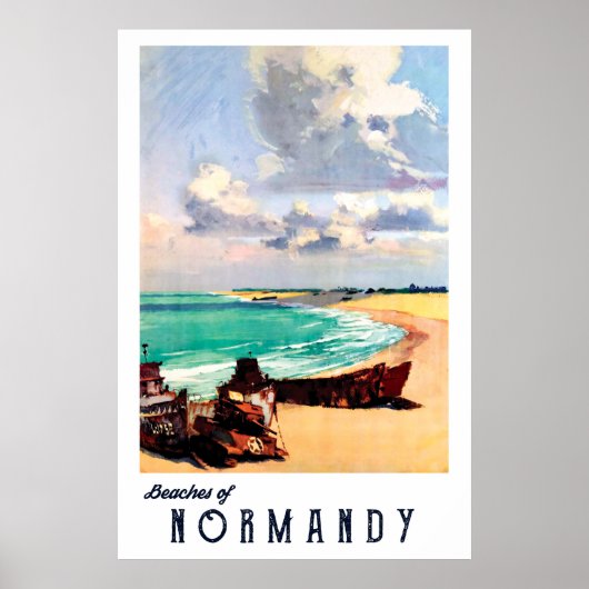 Strände der Normandie, Frankreich Poster (Vorne)