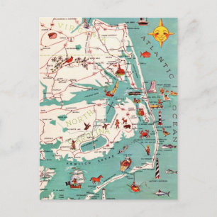 Strände der Outer Banks Postkarte