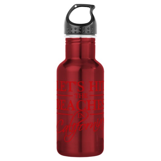 Strände in Kalifornien Trinkflasche (Vorderseite)