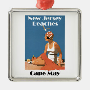 Strände in New Jersey ~ Cape May Silbernes Ornament