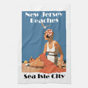 Strände in New Jersey ~ Sea Isle City Geschirrtuch