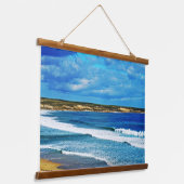 Strände machen das Herz, das Wandteppich. Wandteppich Mit Holzrahmen (Gewinkelt)