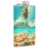 Strände sind ruhige Paradiese Flachmann (Rechts)