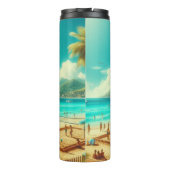 Strände sind ruhige Paradiese Thermosbecher (Rückseite)