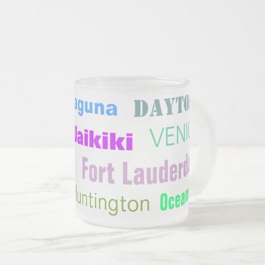 STRÄNDE Tasse (mattiertes Glas) (VorderseiteRechts)