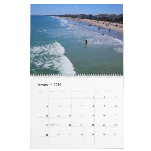 Strände und Strände Kalender (Jan 2026)