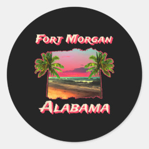 Strände von Fort Morgan Alabama Runder Aufkleber