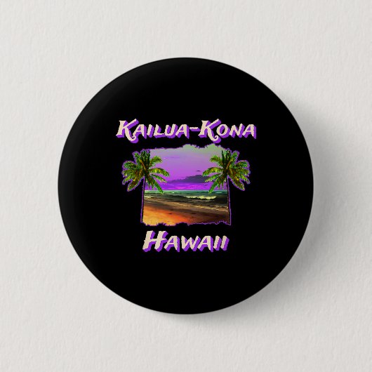 Strände von Kailua-kona Hawaii 1 Button (Vorderseite)