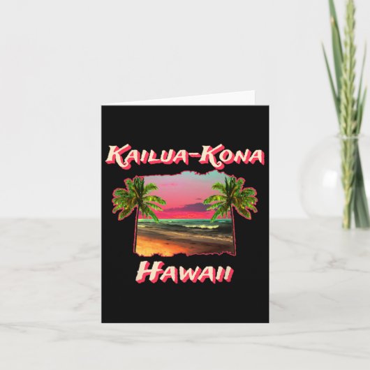Strände von Kailua-kona Hawaii Karte (Vorderseite)