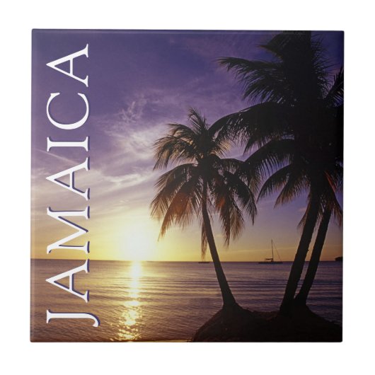 Strände von Negril Jamaica Fliese (Vorderseite)