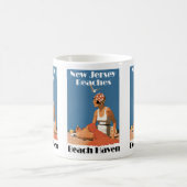 Strände von New Jersey ~ Beach Haven Kaffeetasse (Mittel)